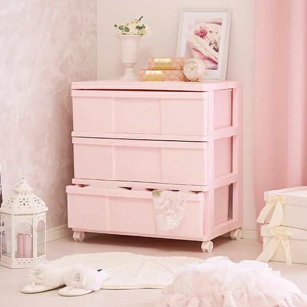 Amazon｜ロマンティックプリンセス ワイド収納ケース3段(ピンク